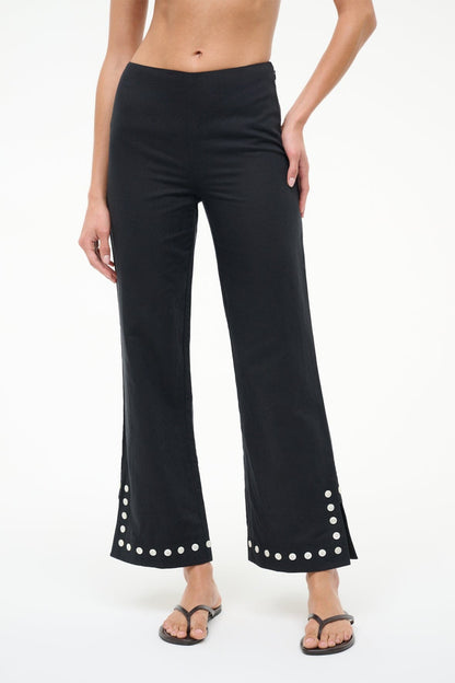 STAUD Sale Piha Linen Pant Black