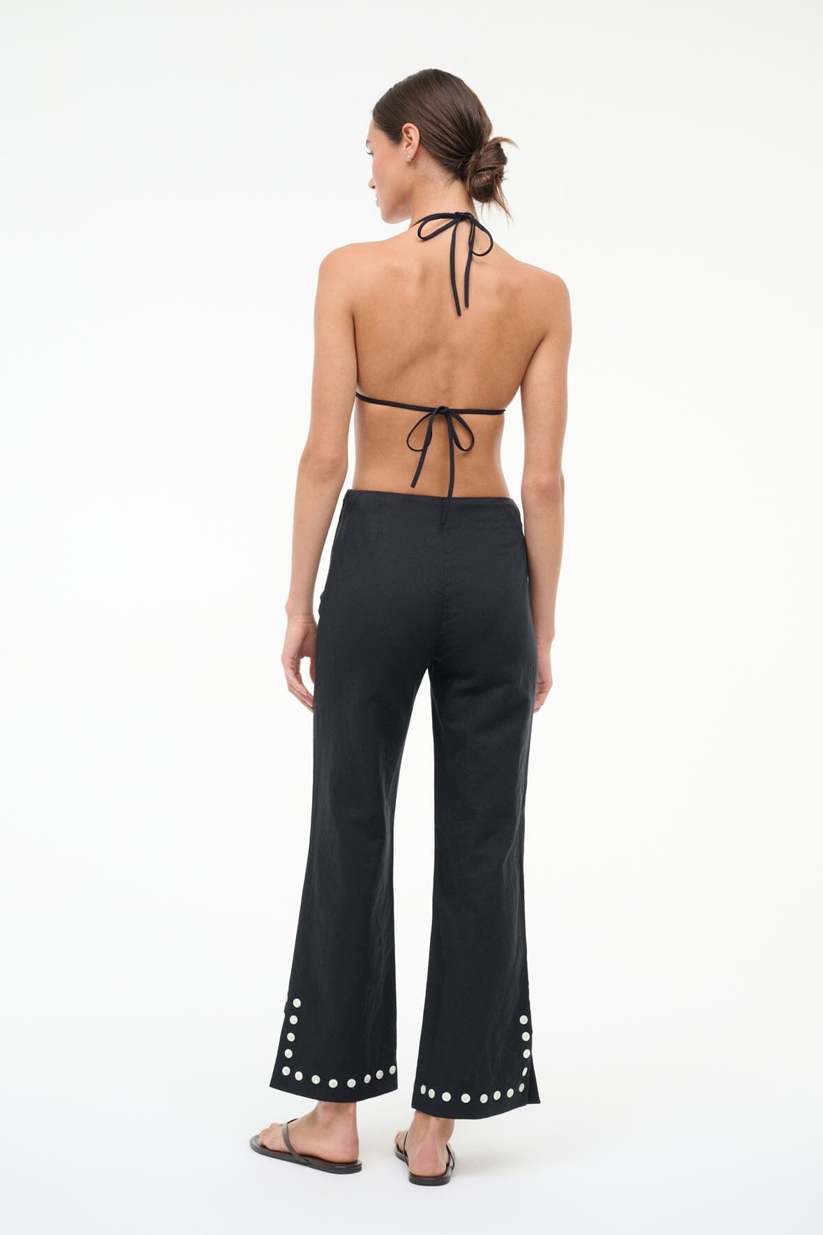 STAUD Sale Piha Linen Pant Black