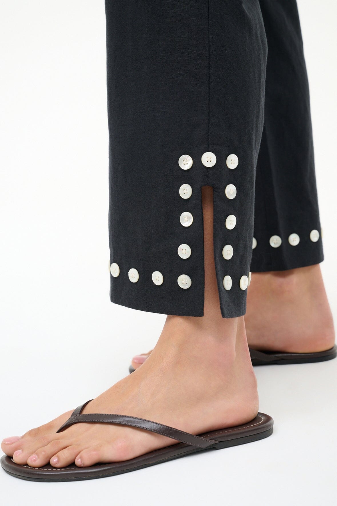 STAUD Sale Piha Linen Pant Black
