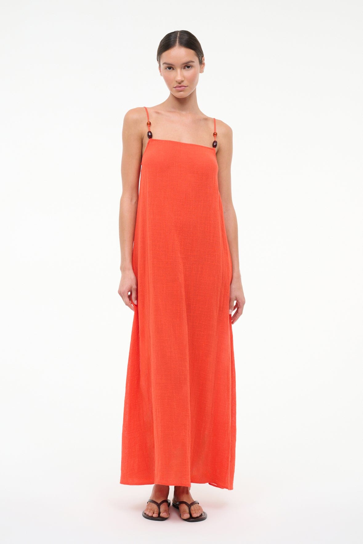 STAUD Sale Laura Dress Flame