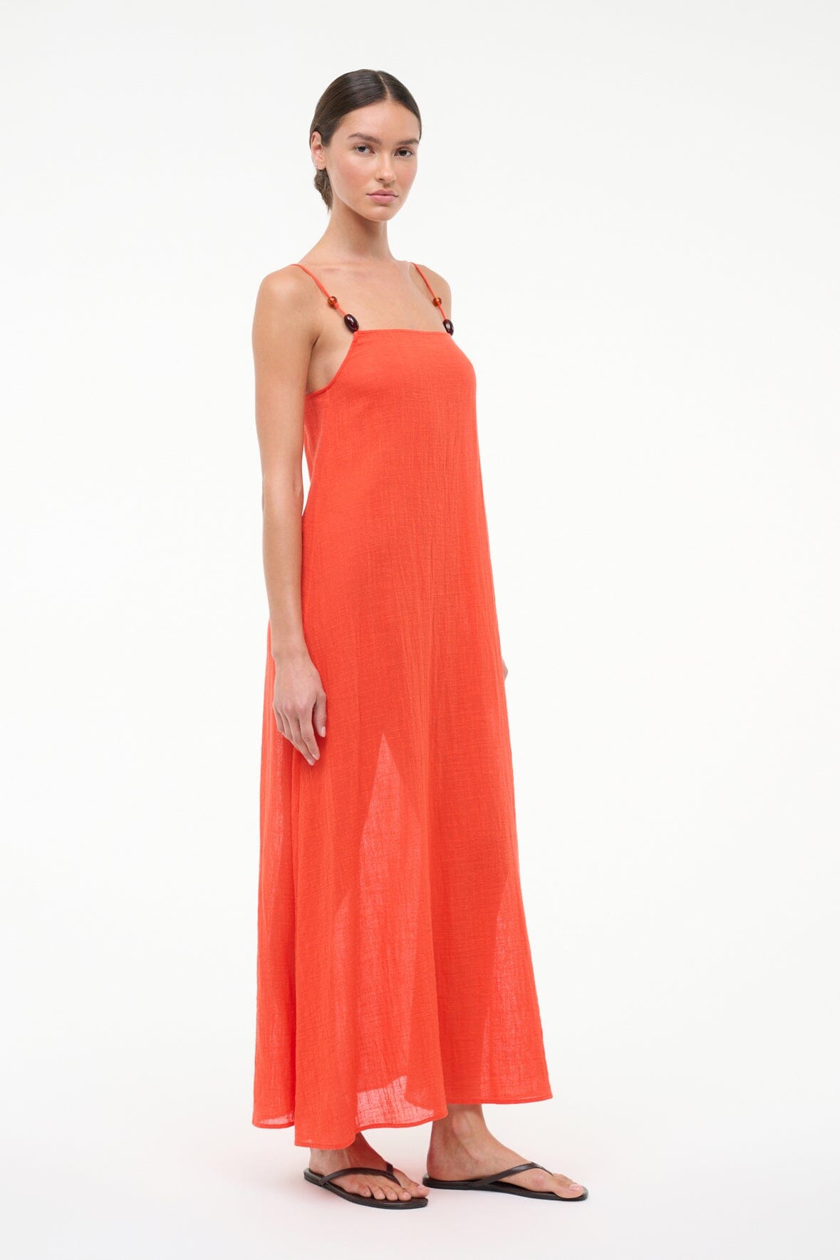 STAUD Sale Laura Dress Flame