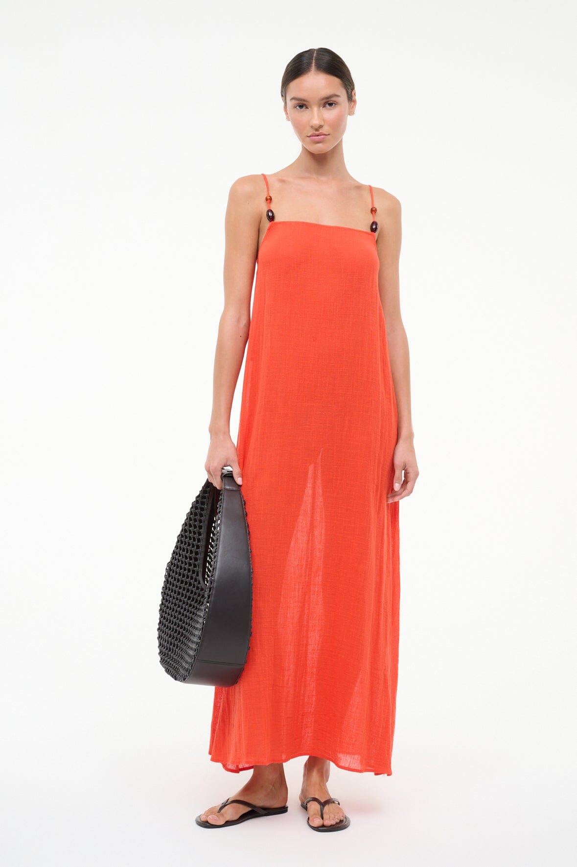 STAUD Sale Laura Dress Flame