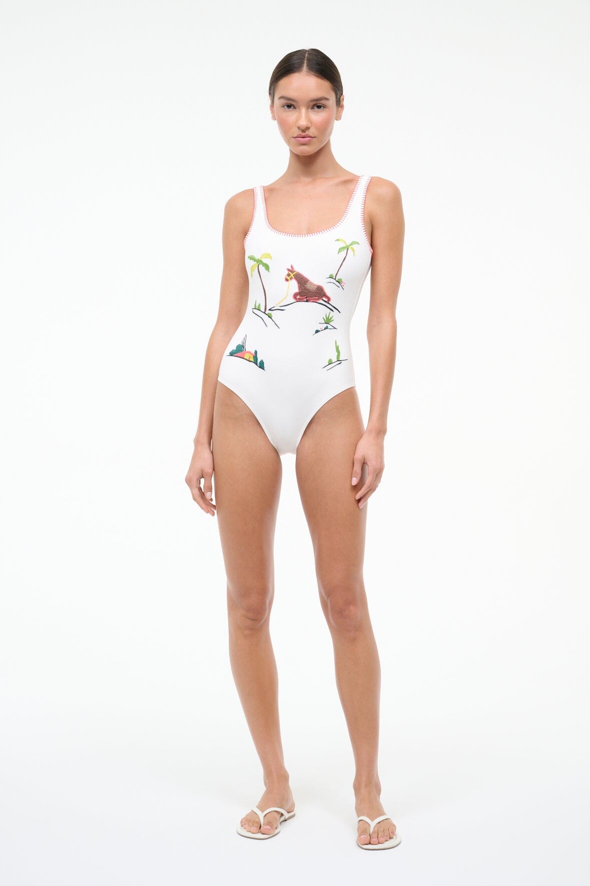 STAUD Sale Lea One Piece Riviera Ivory