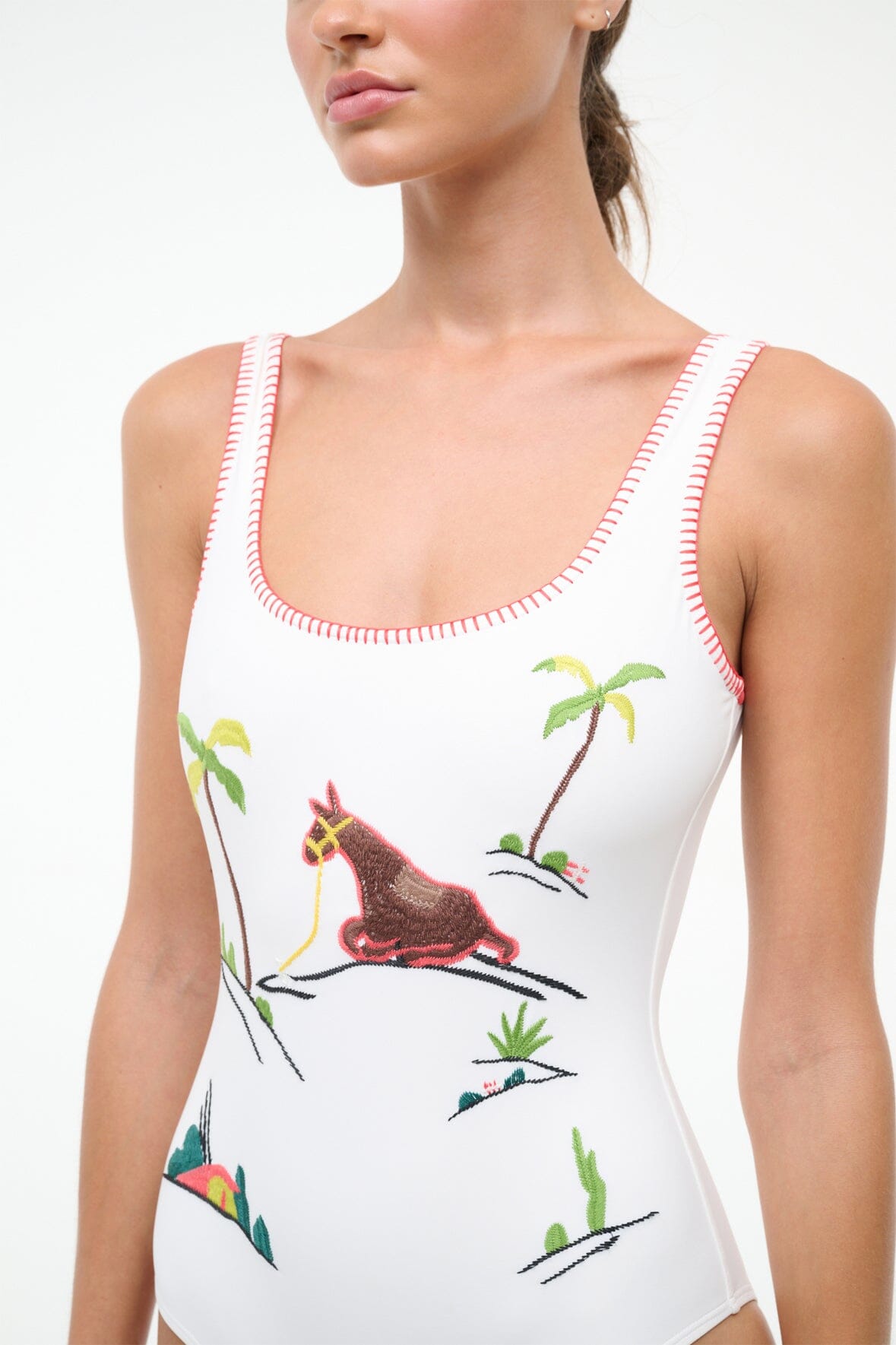 STAUD Sale Lea One Piece Riviera Ivory