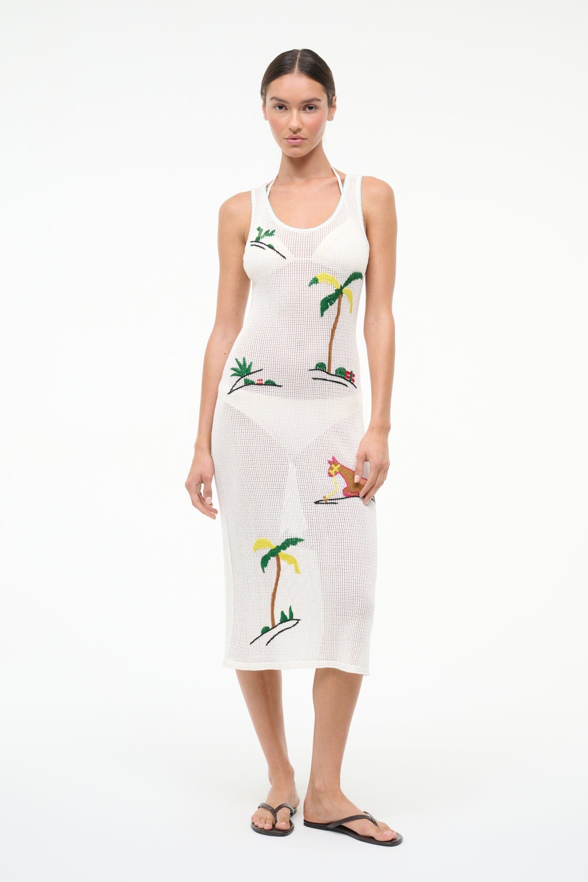 STAUD Sale Luma Dress Riviera Ivory