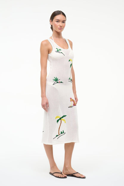 STAUD Sale Luma Dress Riviera Ivory