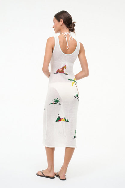 STAUD Sale Luma Dress Riviera Ivory