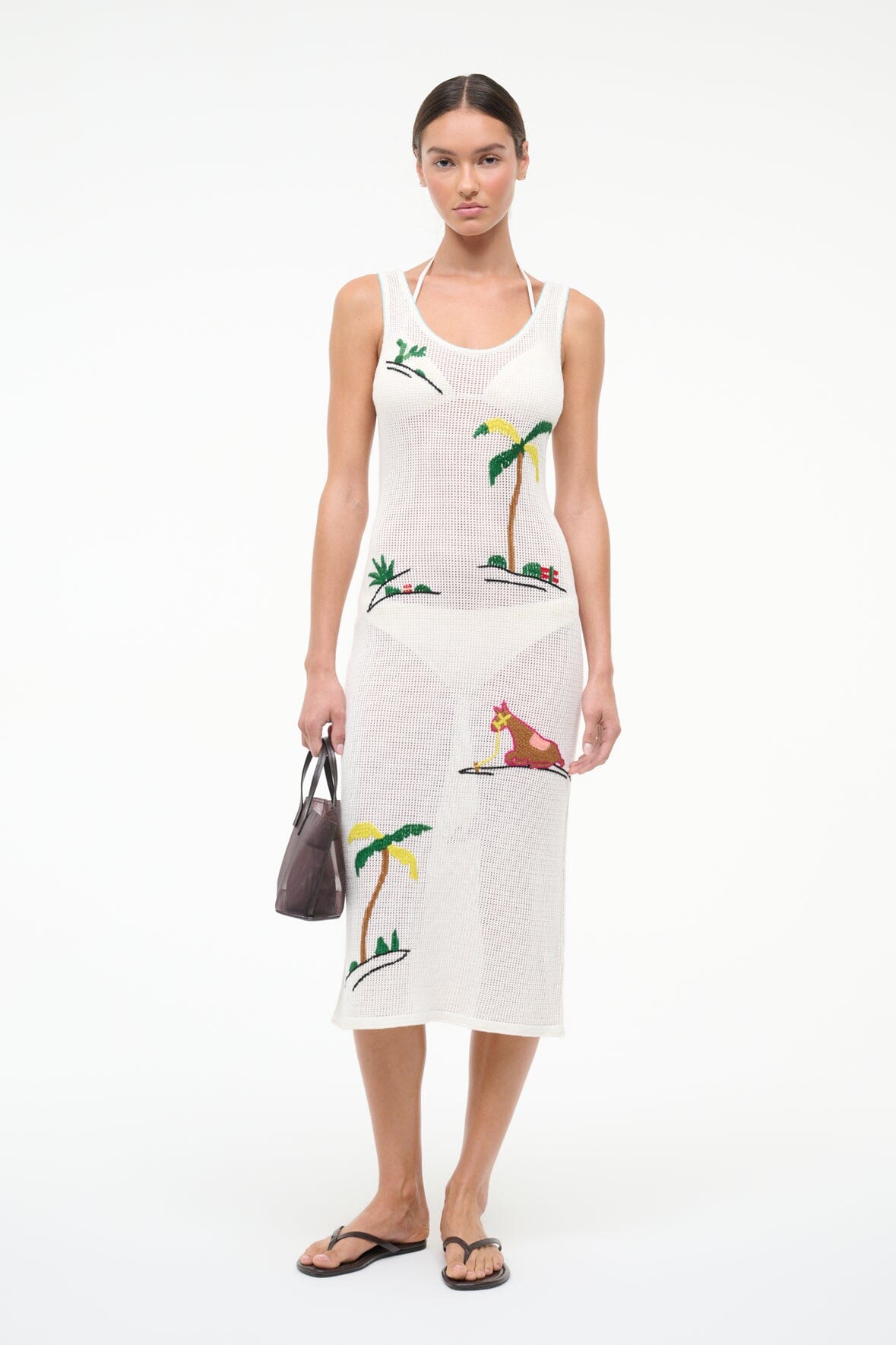 STAUD Sale Luma Dress Riviera Ivory