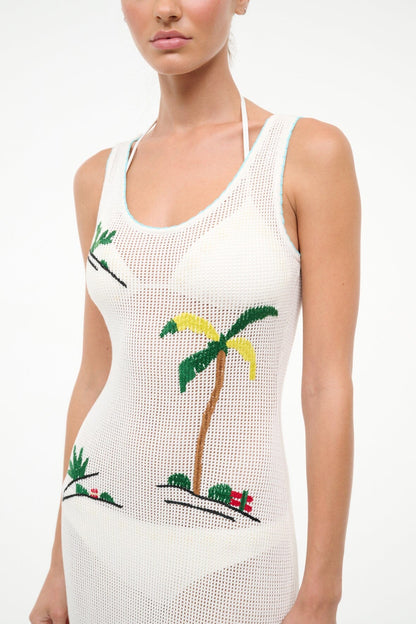 STAUD Sale Luma Dress Riviera Ivory