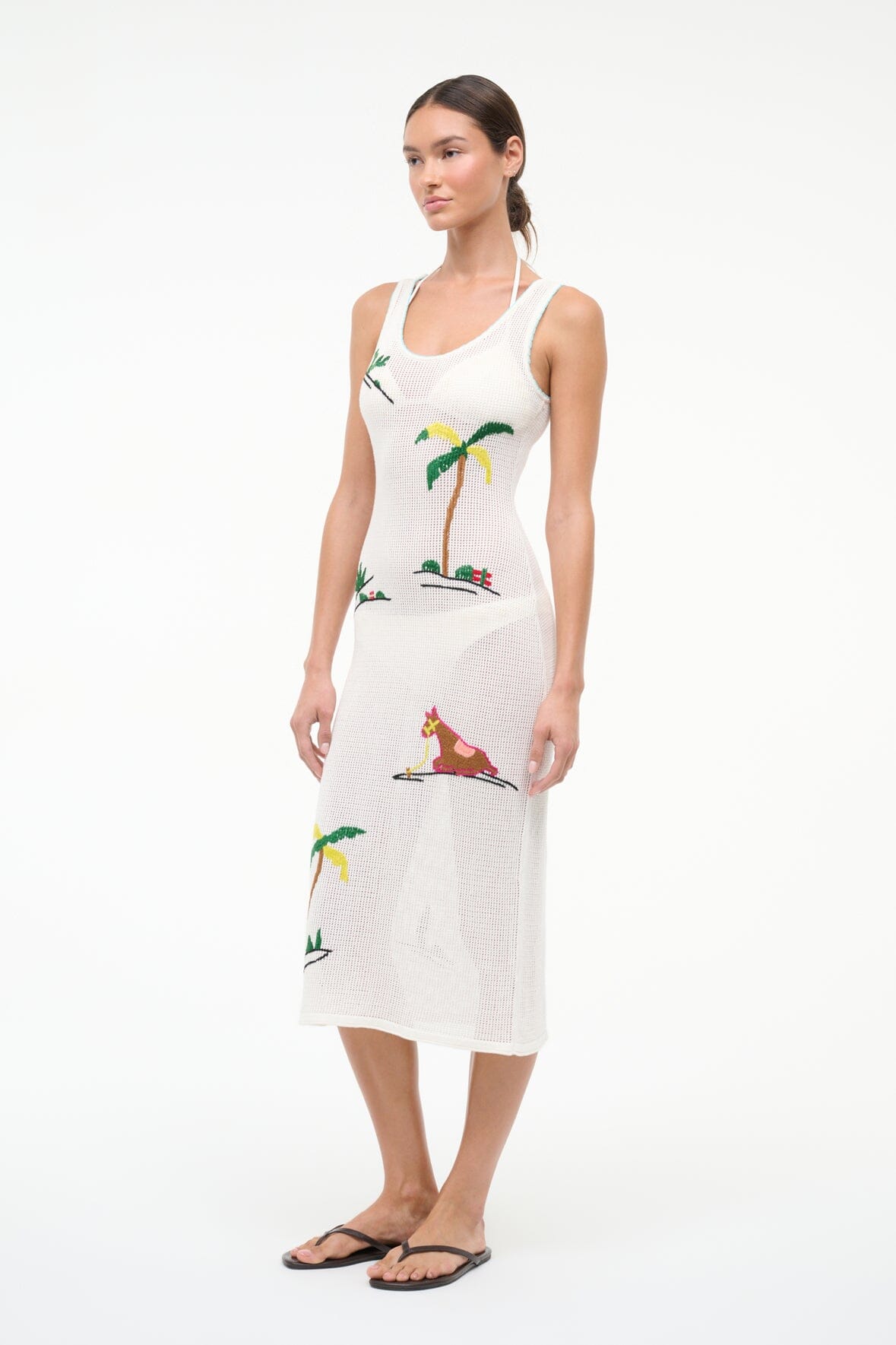 STAUD Sale Luma Dress Riviera Ivory