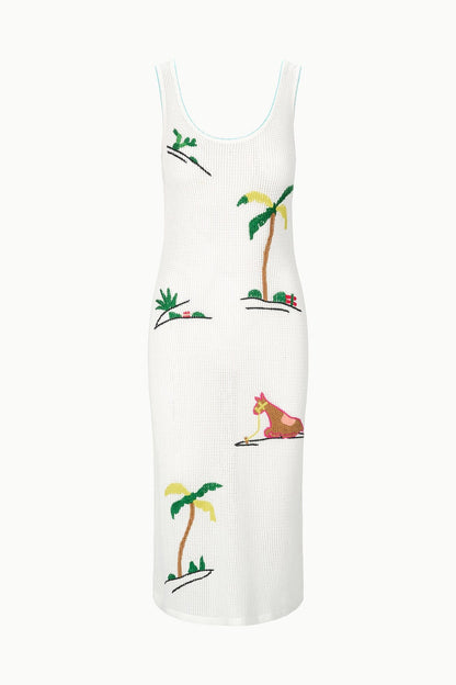 STAUD Sale Luma Dress Riviera Ivory