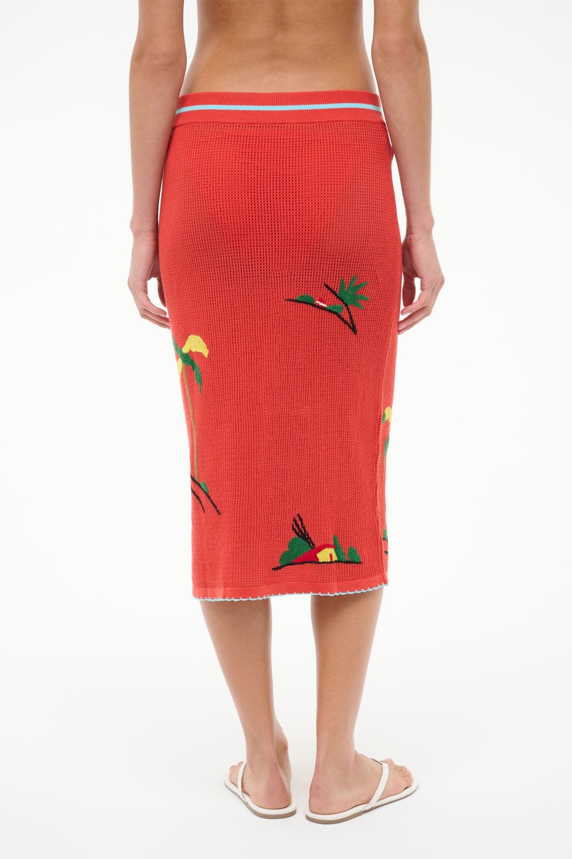 STAUD Sale Levante Skirt Riviera Flame
