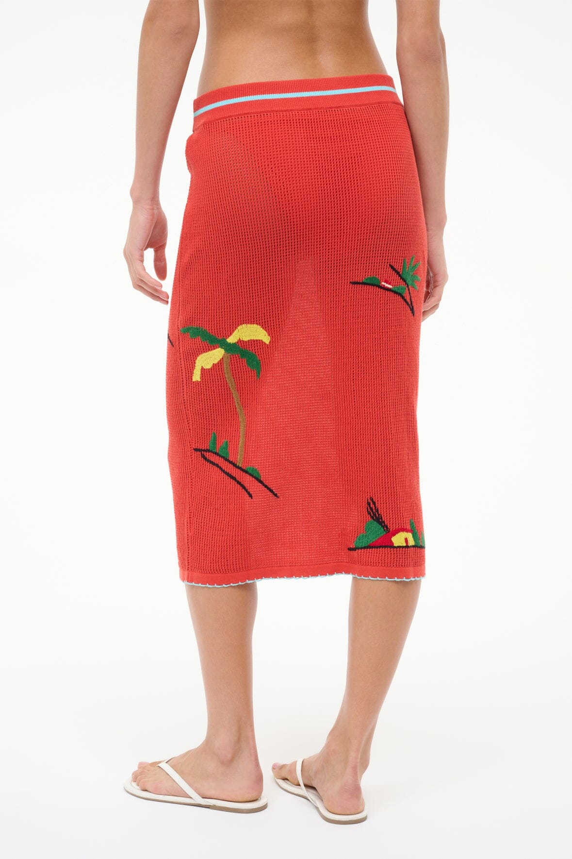 STAUD Sale Levante Skirt Riviera Flame
