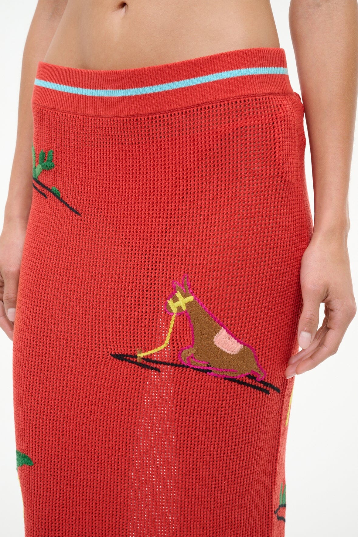 STAUD Sale Levante Skirt Riviera Flame