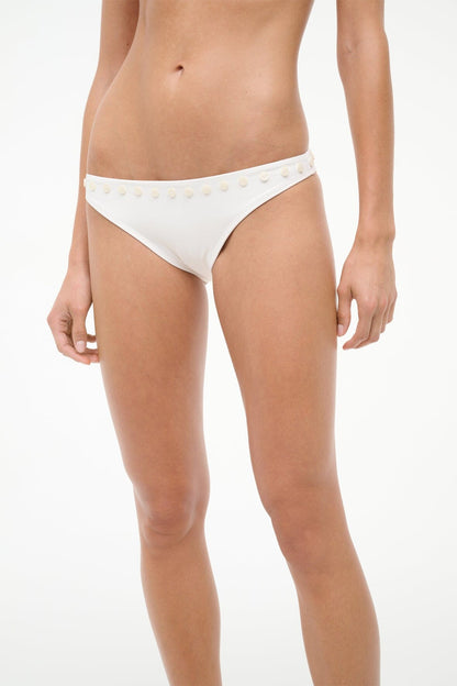 STAUD Sale Gemma Bikini Bottom Ivory