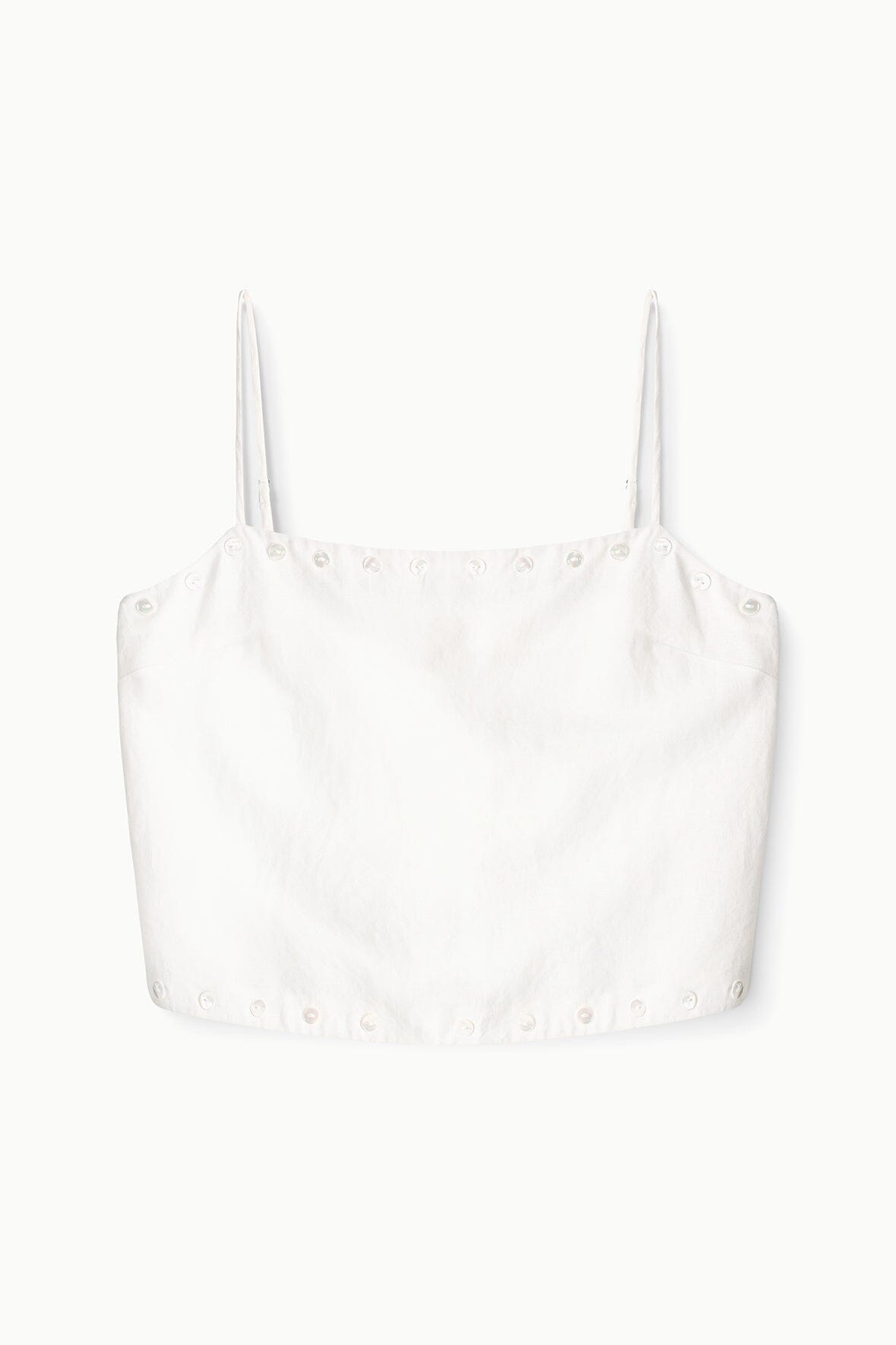 STAUD Sale Kirra Linen Tank Ivory