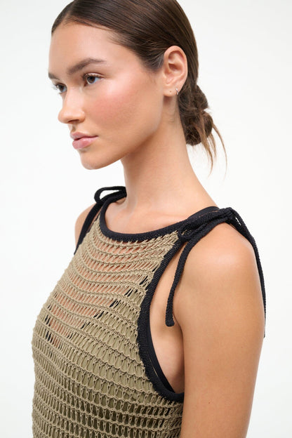 STAUD Sale Vinta Dress Thyme Black