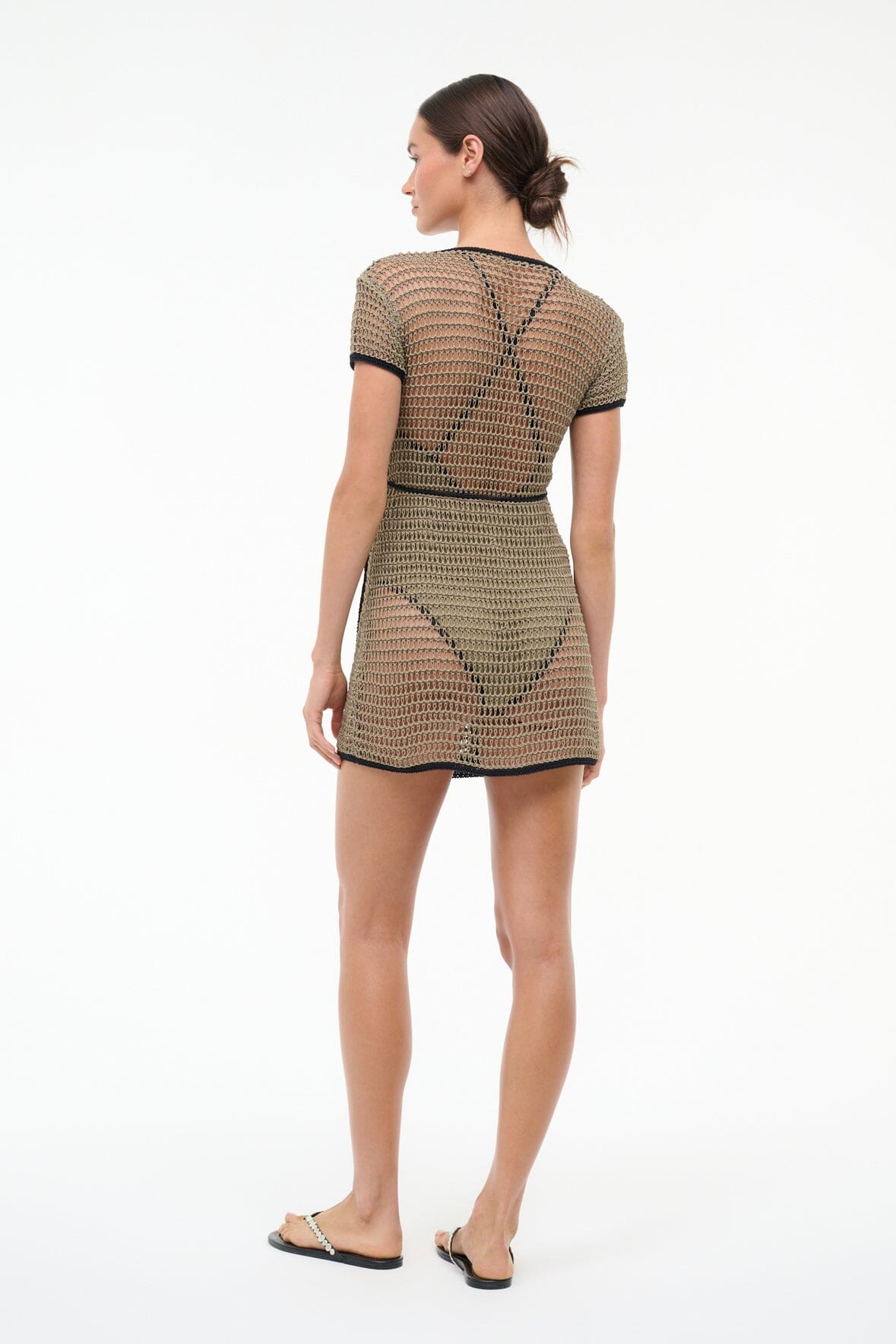 STAUD Sale Spritz Dress Thyme Black