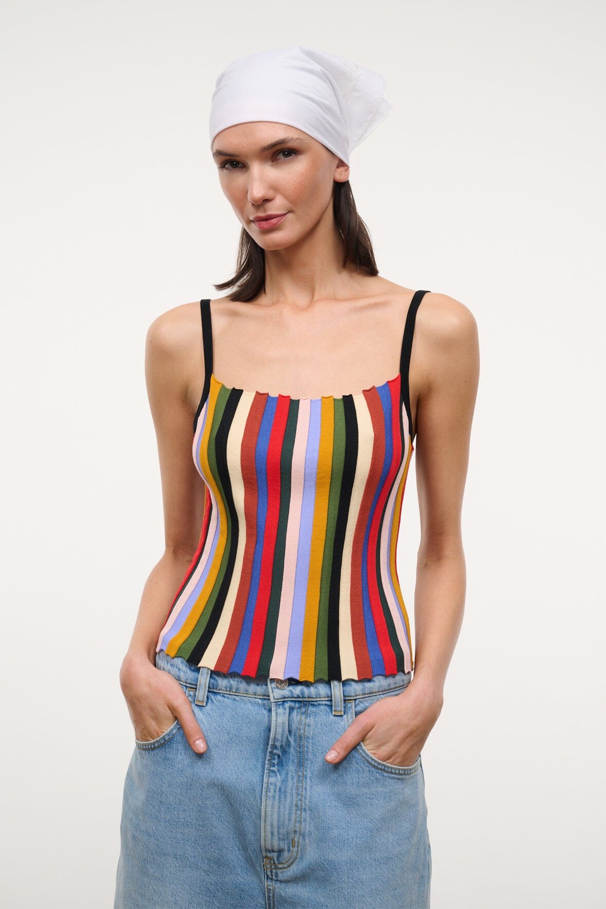 STAUD Clothing Skye Tank Artist Stripe