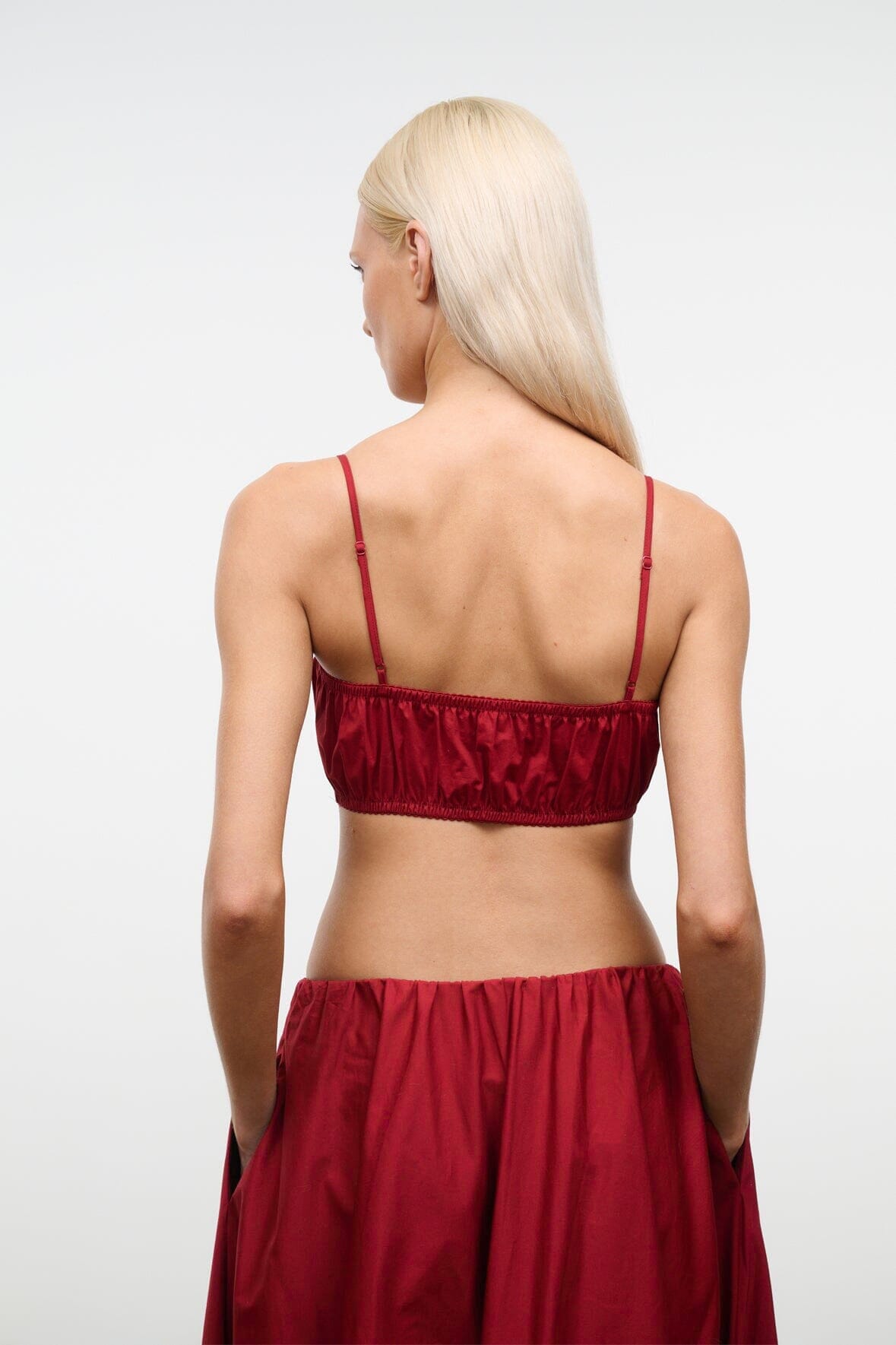 STAUD Clothing Fiore Top Rouge