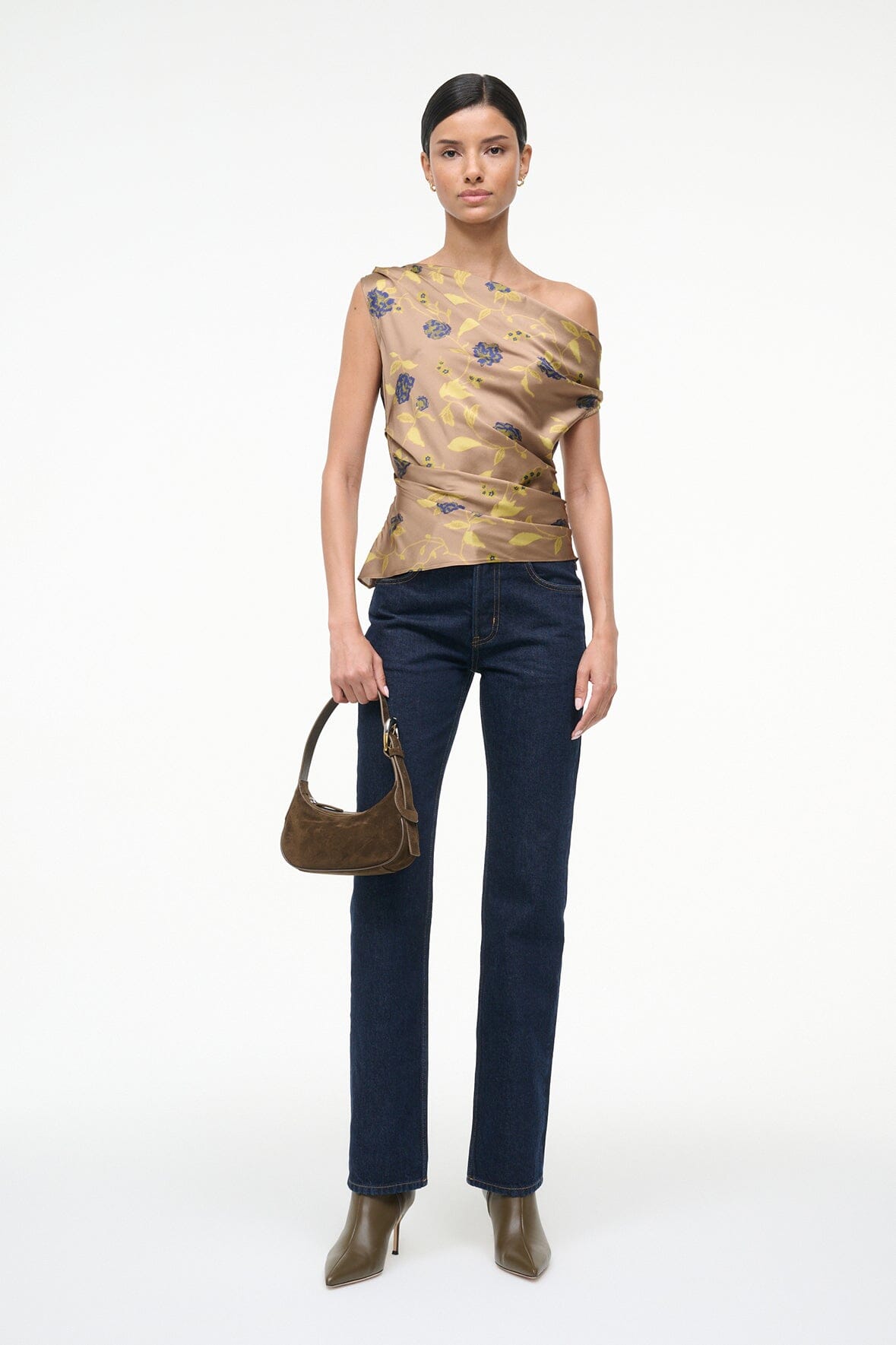 STAUD Clothing Phare Silk Top Vintage Floral