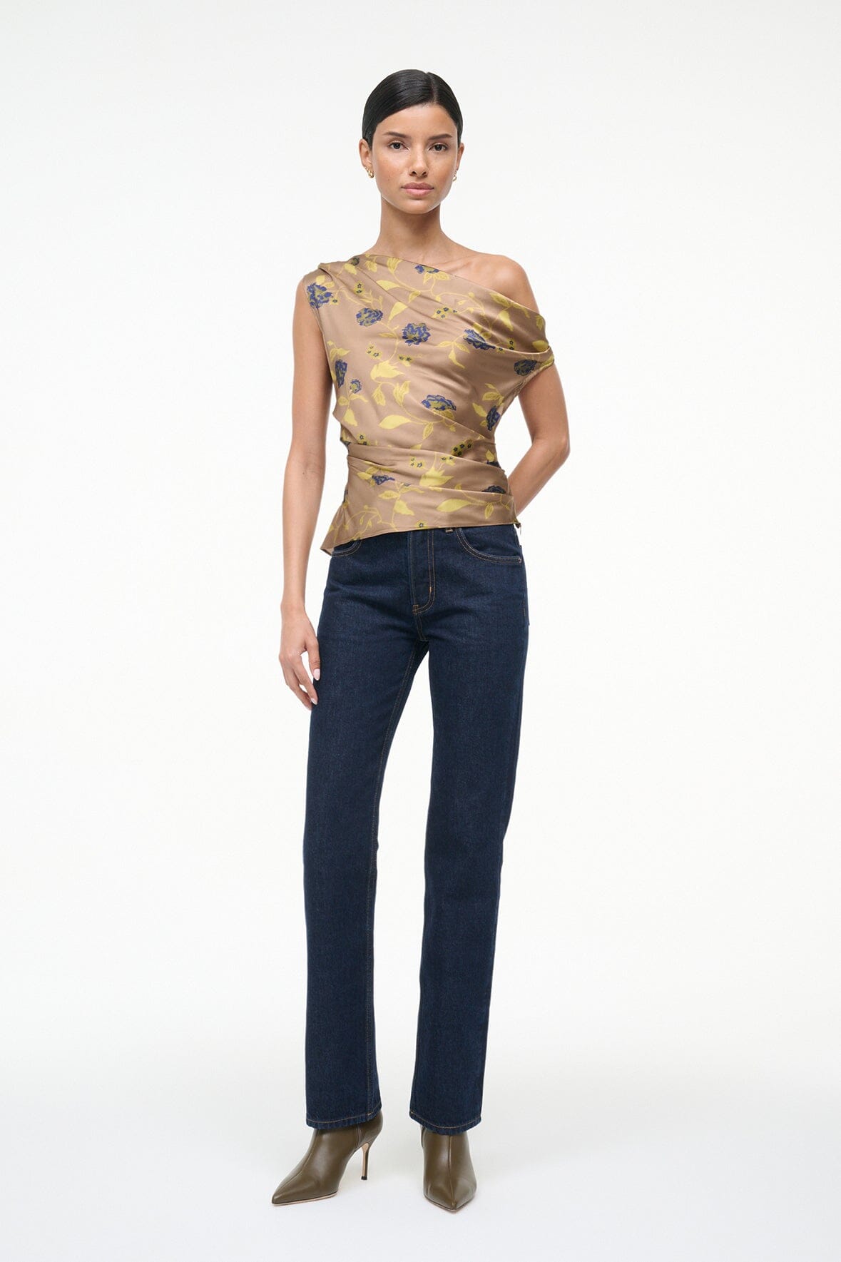 STAUD Clothing Phare Silk Top Vintage Floral