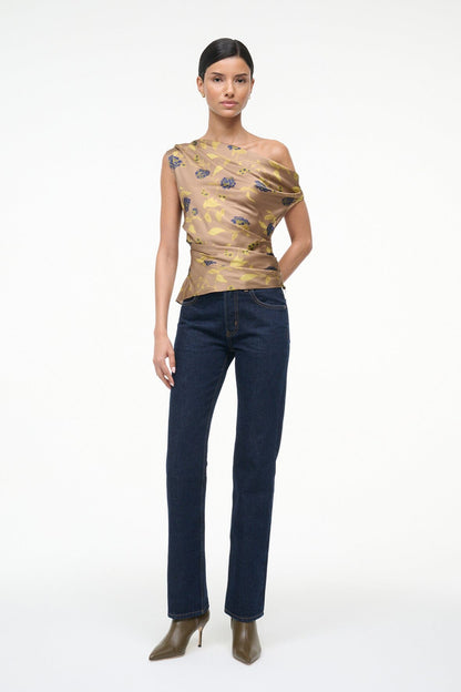 STAUD Clothing Phare Silk Top Vintage Floral