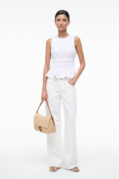STAUD Clothing Culver Top White