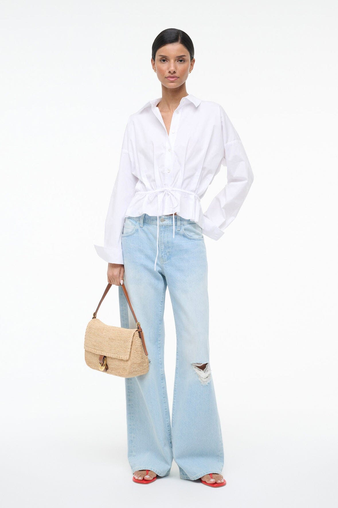 STAUD Clothing Primrose Shirt White