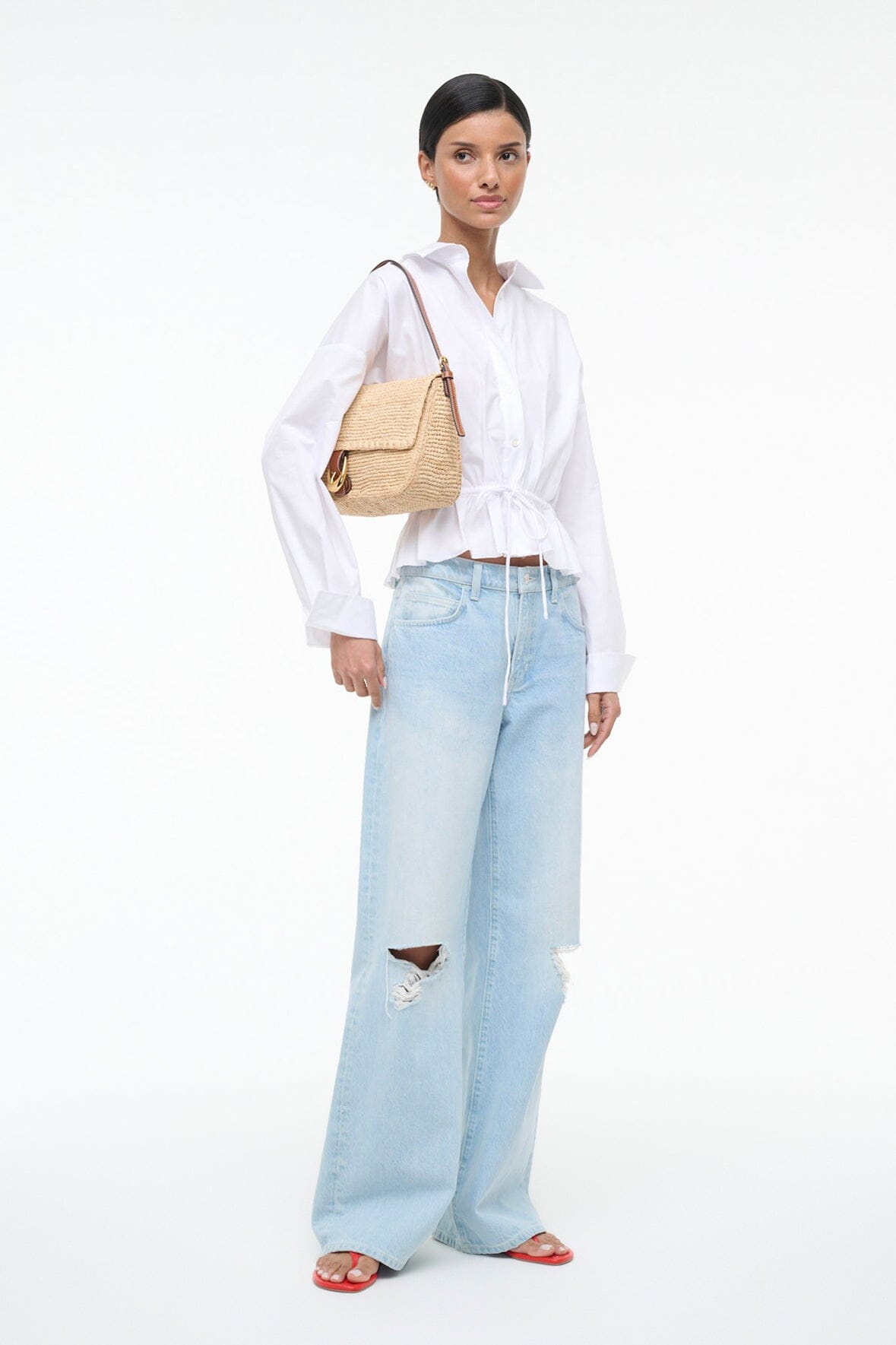 STAUD Clothing Primrose Shirt White
