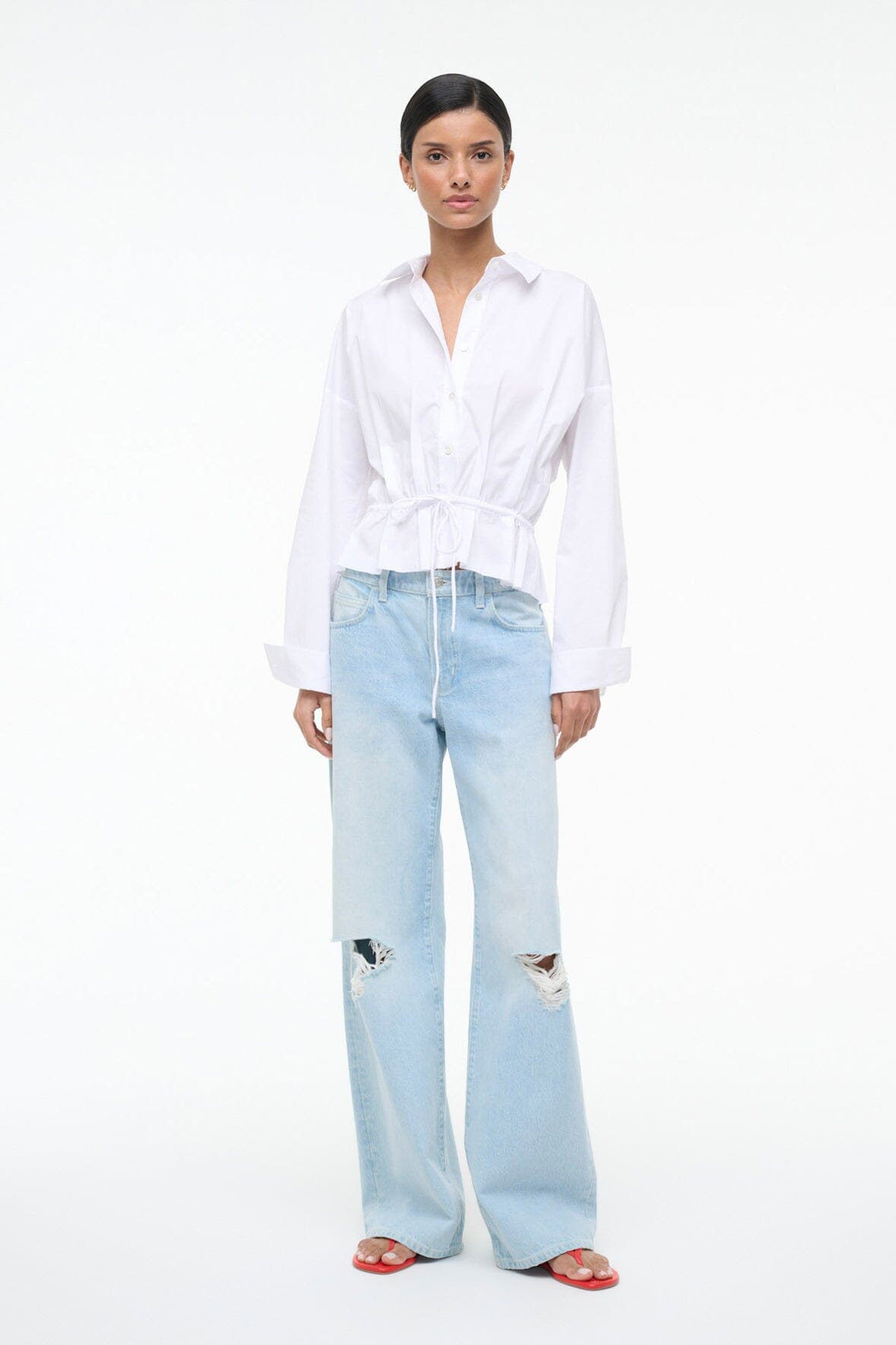 STAUD Clothing Primrose Shirt White
