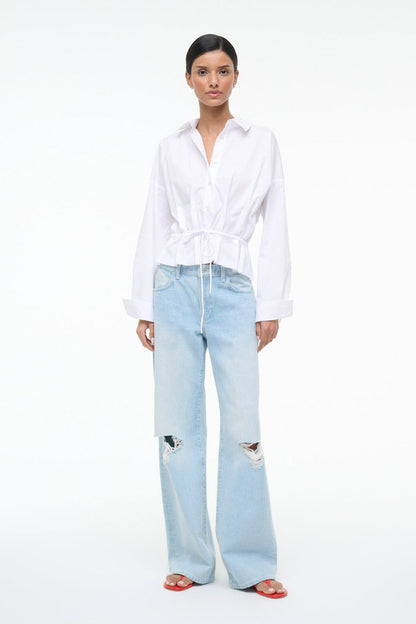 STAUD Clothing Primrose Shirt White