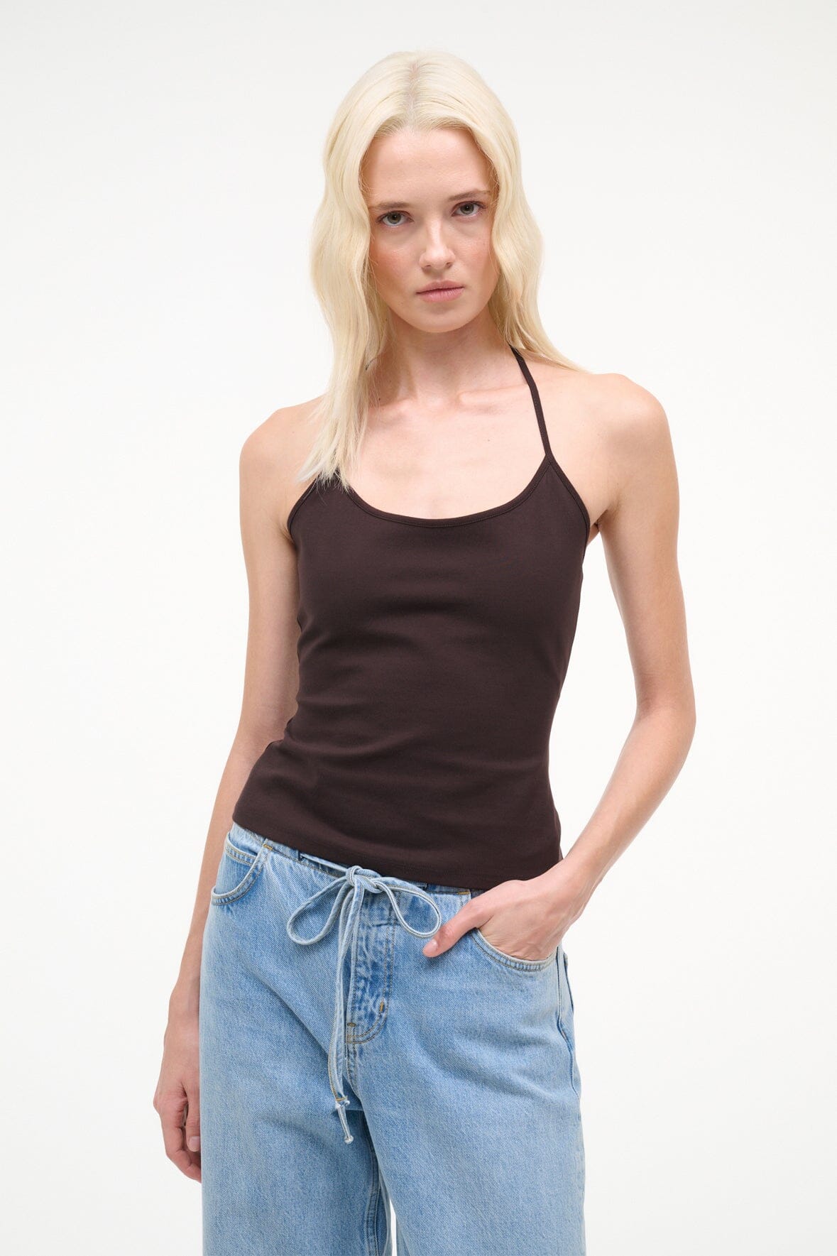 STAUD Clothing Kent Tank Earth