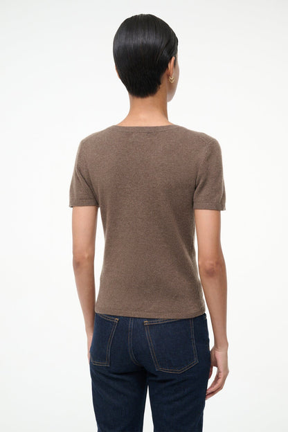 STAUD Clothing Easy Cashmere Tee Truffle