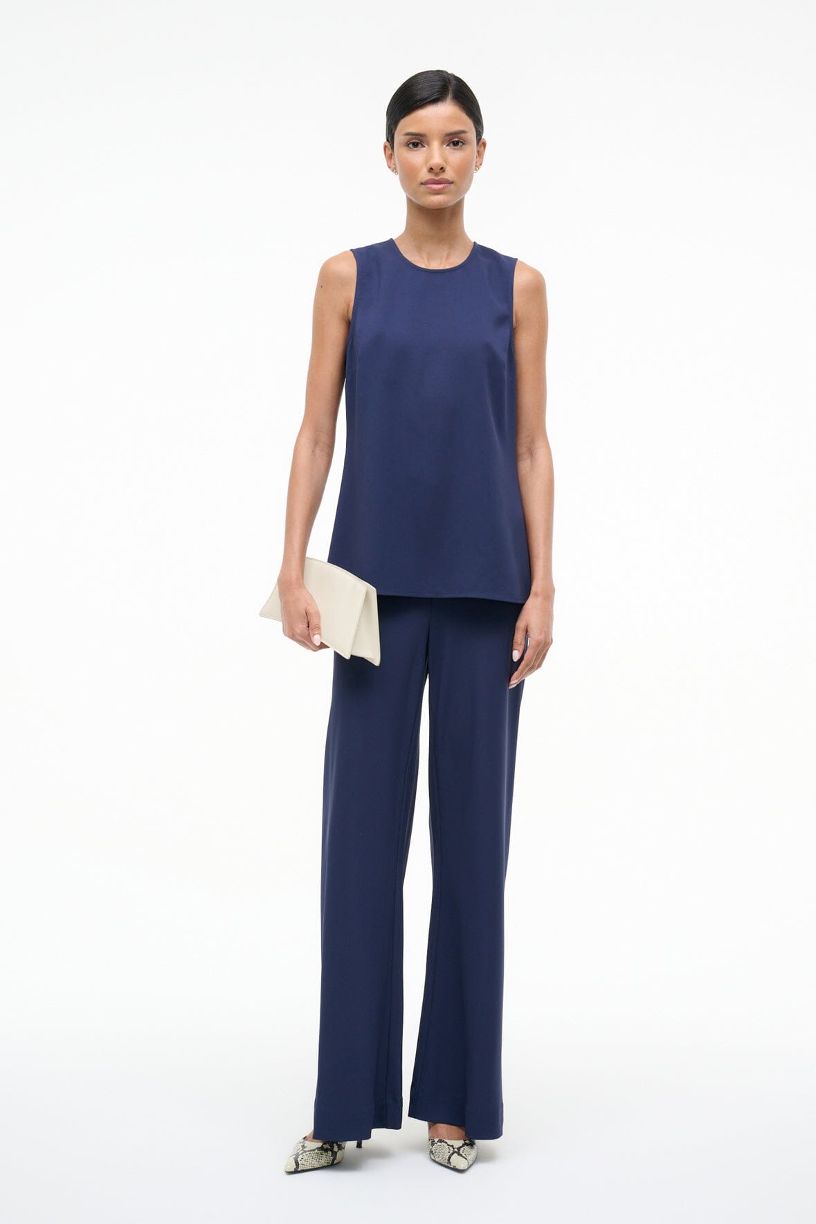 STAUD Clothing Bronte Top Navy