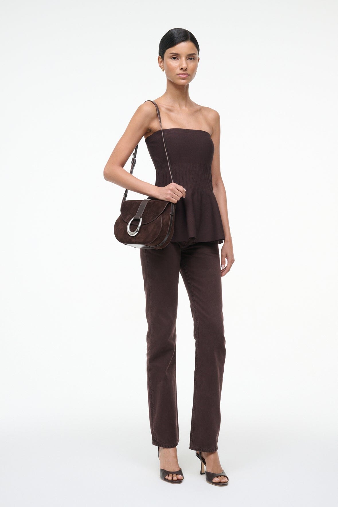 STAUD Clothing Evie Top Earth