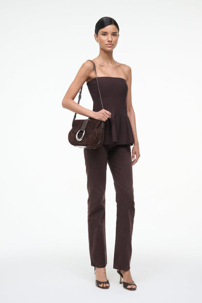 STAUD Clothing Evie Top Earth
