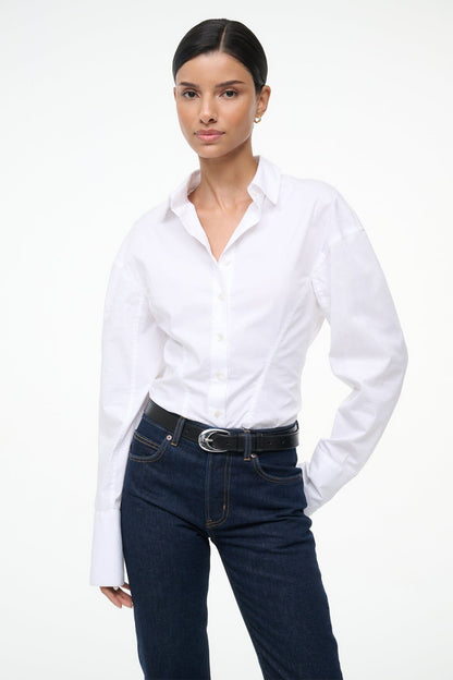 STAUD Clothing Aida Top White