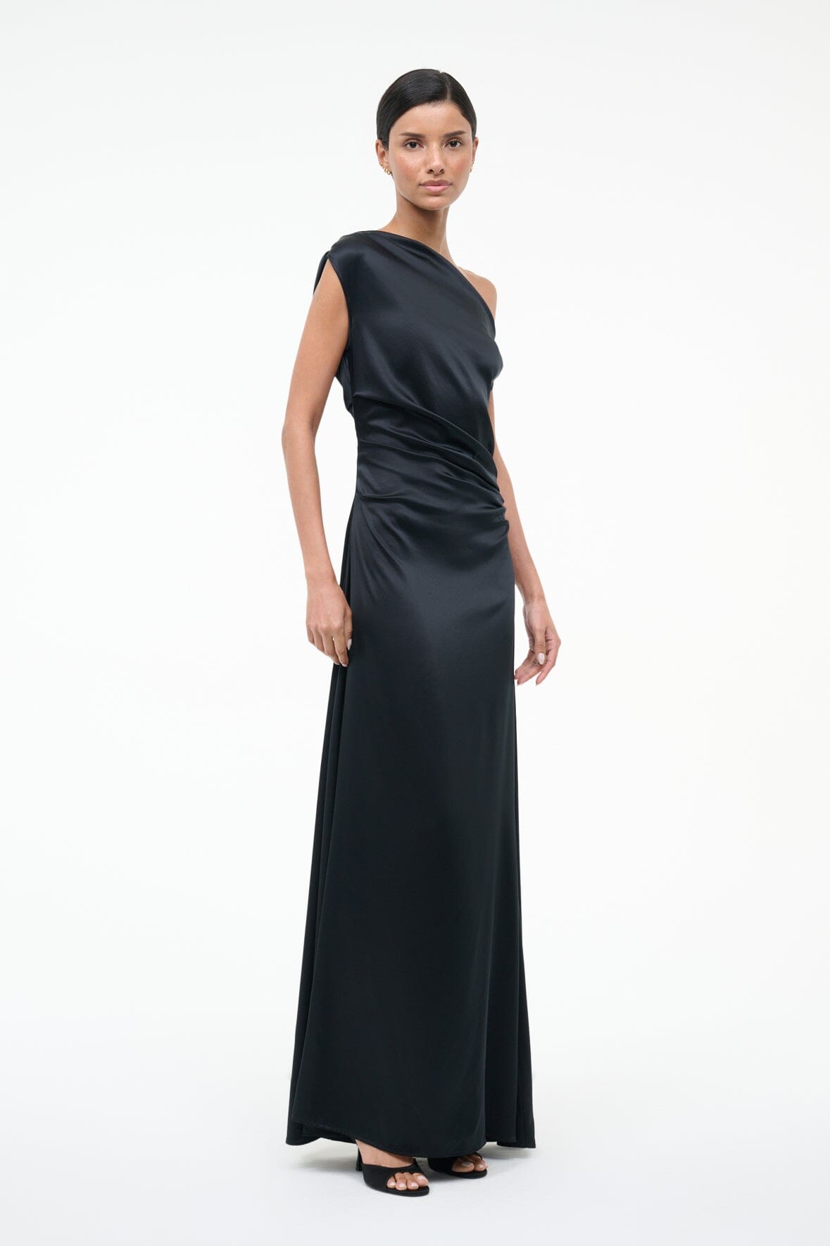 STAUD Dresses|Clothing Maxi Phare Silk Dress Black