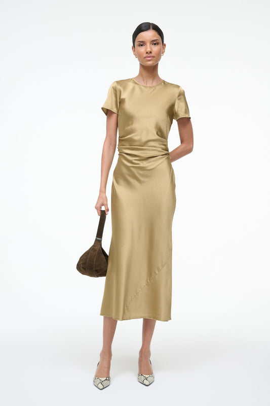STAUD Dresses|Clothing Marcel Silk Dress Antique