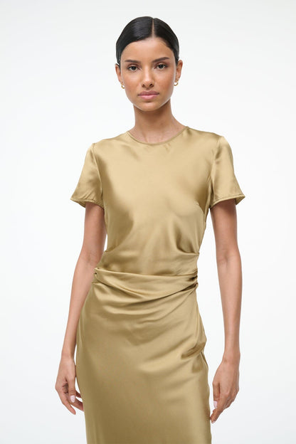 STAUD Dresses|Clothing Marcel Silk Dress Antique