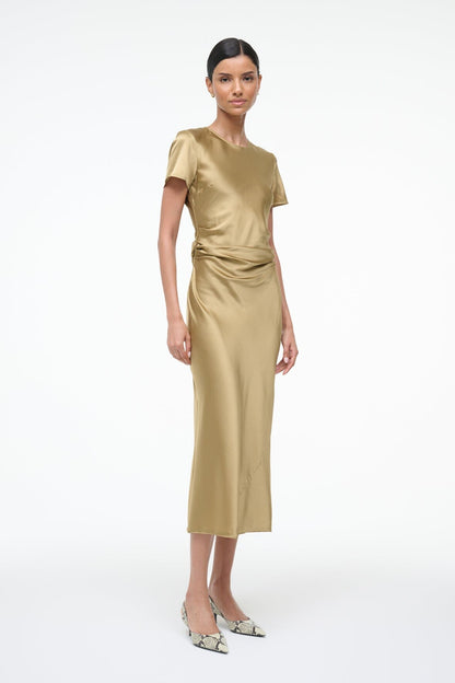 STAUD Dresses|Clothing Marcel Silk Dress Antique