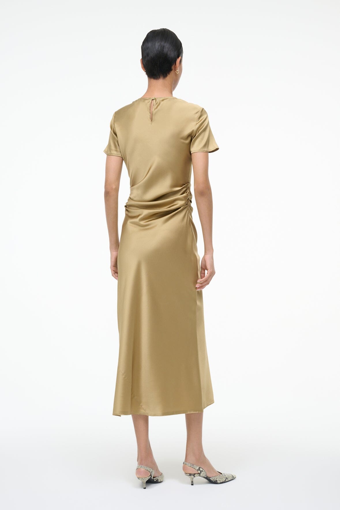 STAUD Dresses|Clothing Marcel Silk Dress Antique