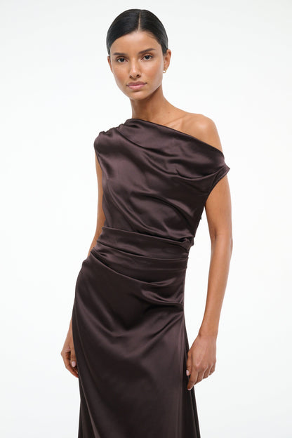 STAUD Dresses|Clothing Phare Silk Dress Earth