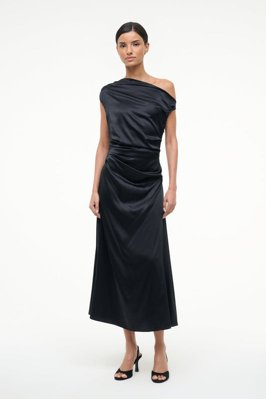 STAUD Dresses|Clothing Phare Silk Dress Black