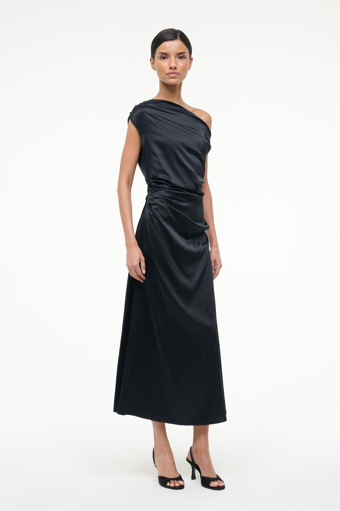 STAUD Dresses|Clothing Phare Silk Dress Black