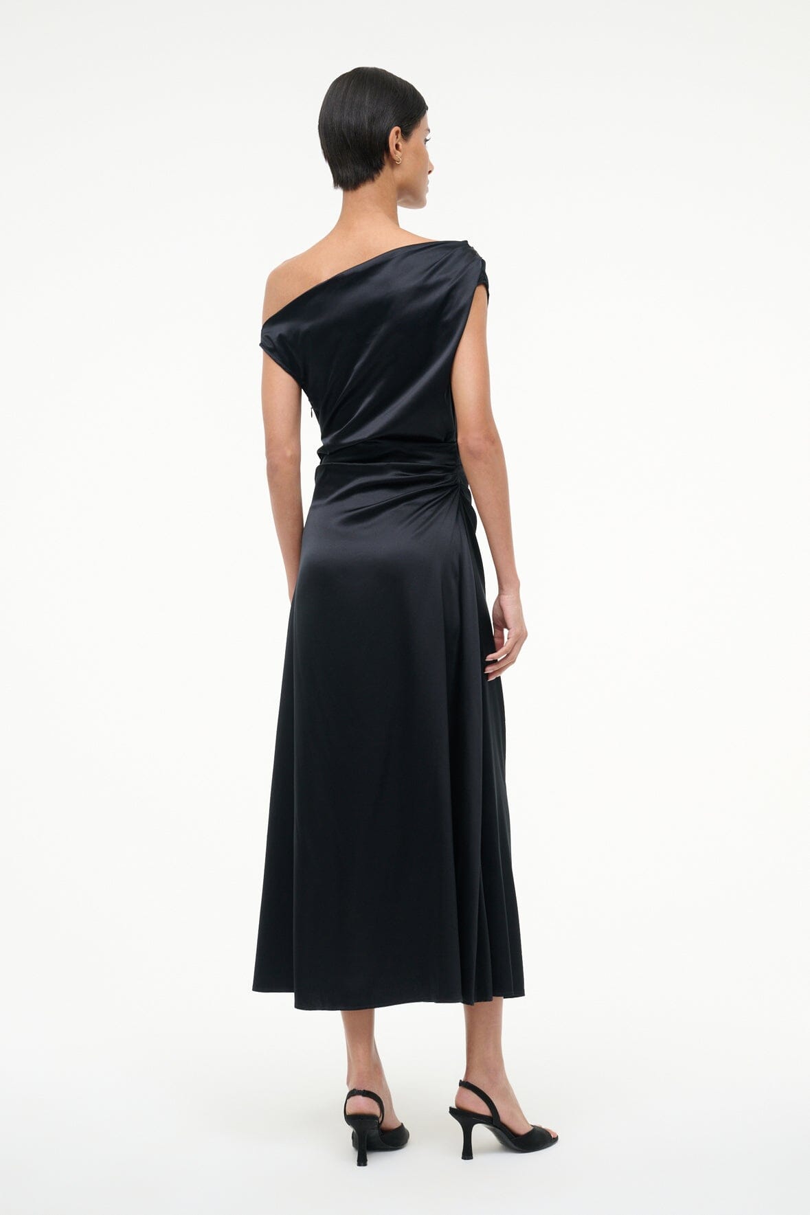 STAUD Dresses|Clothing Phare Silk Dress Black