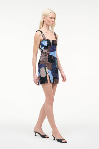 STAUD Dresses|Clothing Le Sable Dress Blue Prism