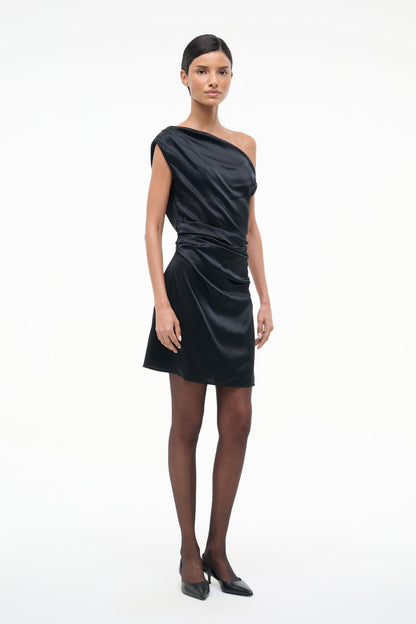 STAUD Dresses|Clothing Mini Phare Silk Dress Black