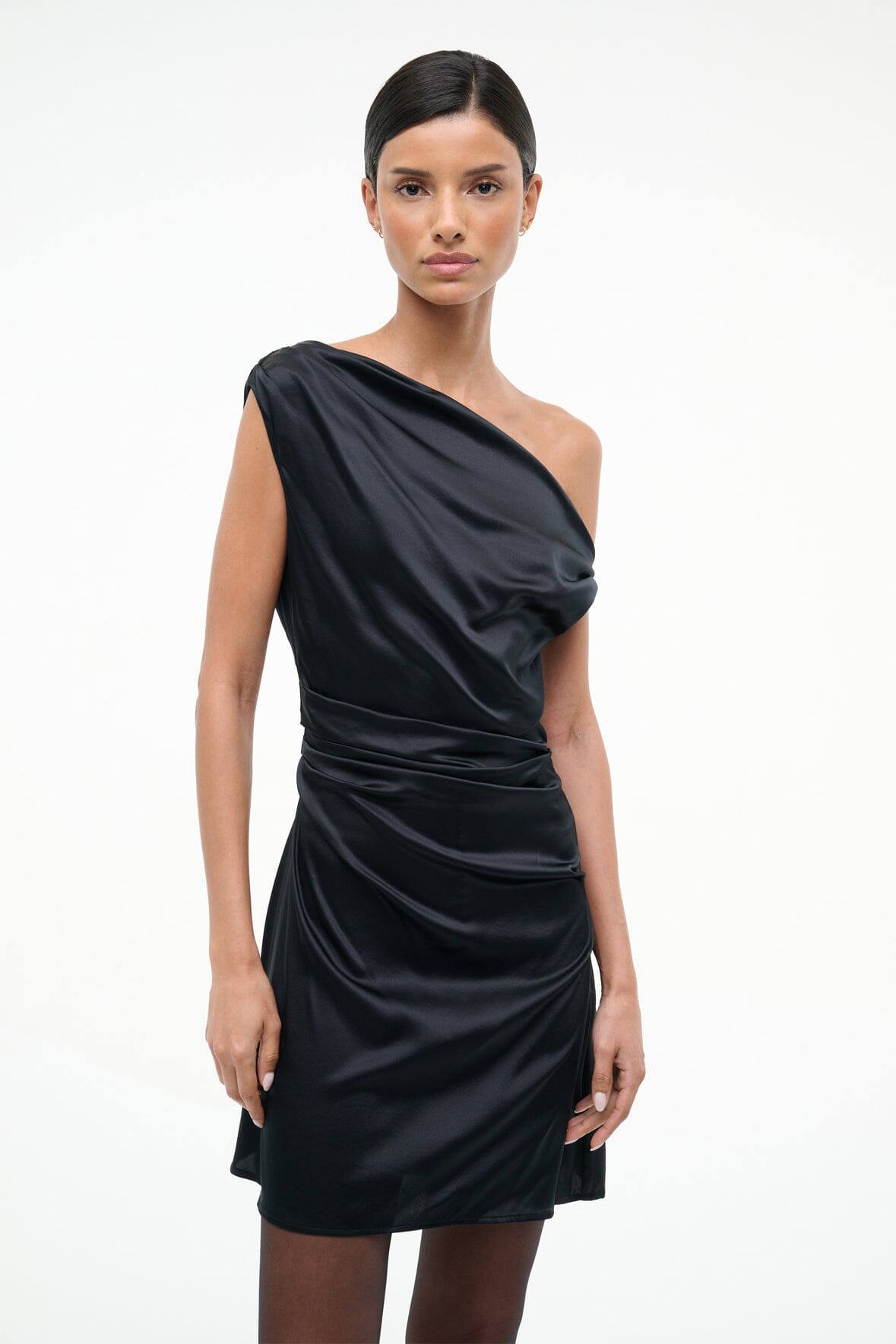 STAUD Dresses|Clothing Mini Phare Silk Dress Black